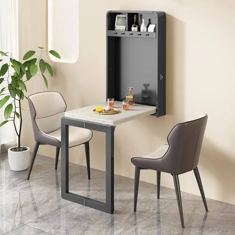 โต๊ะรับประทานอาหารพับได้อัจฉริยะพร้อมที่แขวนผนัง